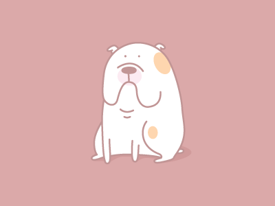 lonely bulldog bulldog cartoon dog doodle sketch