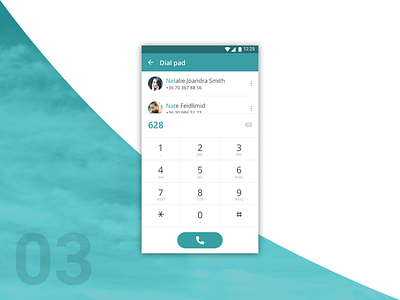 Day 3 - Dial Pad 100dayuichallenge android dialpad mobile