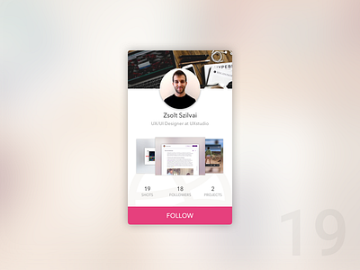 Day 19 - Dribbble Profile 100dayuichallenge dribbble dribbbleprofile ui