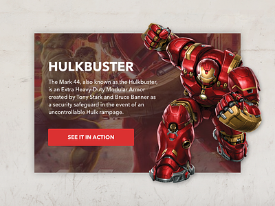 Day 27 - Hulkbuster Card 100dayuichallenge hulkbuster ironman marvel