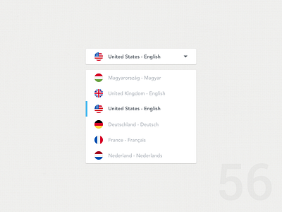 Day 56 - Country Selector 100dayuichallenge country flags language selector