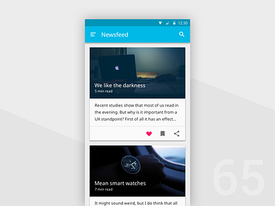 Day 65 - Newsfeed UI