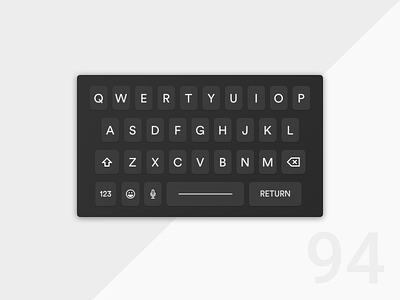 Day 94 - Mobile Keyboard 100dayuichallenge dark theme mobile keyboard
