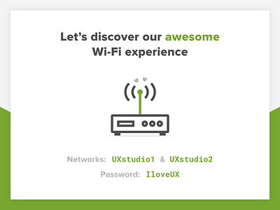 Wi-Fi Password Poster illustration uxstudio wifi password
