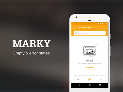 Marky empty & error states