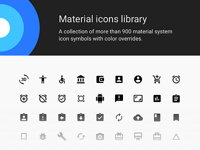 Material Icons Library Cover freebie google icons material