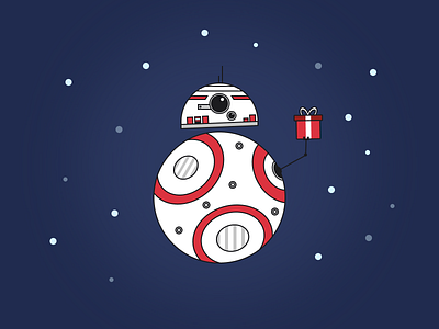 May the holidays be with you :) bb8 christmas figma illustration last jedi star wars