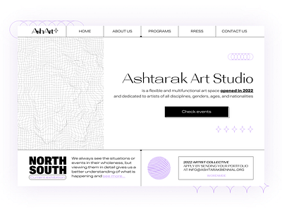 Art Studio Website Design branding brutalism design landing page modern
