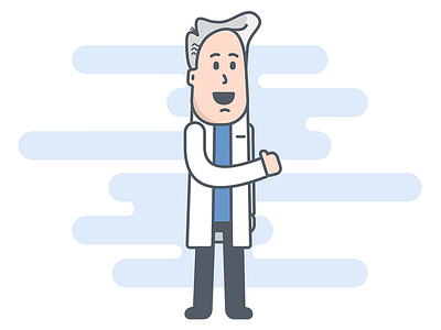 Science Guy cute dude guy illustration old guy person science simple