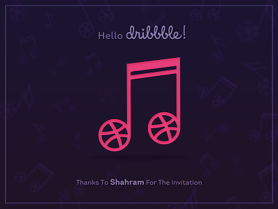 Hello Dribbble! designing note