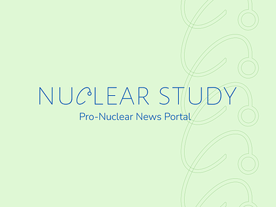 NUCLEAR STUDY / pro-nuclear news portal design graphic design logo logo design monogram typemark vector