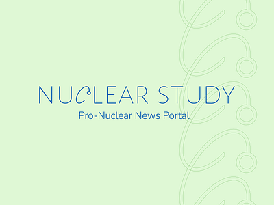 NUCLEAR STUDY / pro-nuclear news portal design graphic design logo logo design monogram typemark vector