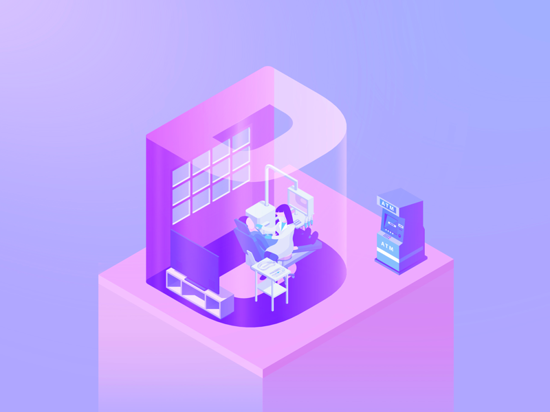 36 Days D dentist letras typography type letter isometric illustrator illustration design alphabet