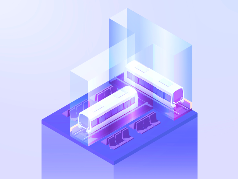 36 Days T design vector typography type perspective purple train letters isometric illustration colored alphabet