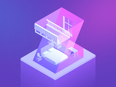 36 Days Z 3 color 36days z 36daysoftype 36daysoftype 05 beauty bed dream illustration isometria isometric letter z perspective pink purple sweet dreams sweet type types typography window z