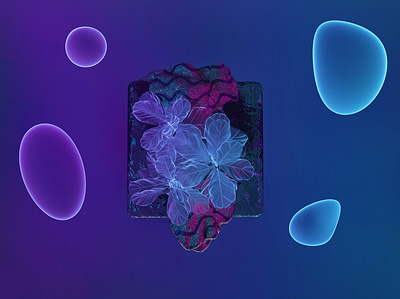 Coral 3d artist arnoldrender blue c4d digitalart leaves marine minimal ocean shapes ui
