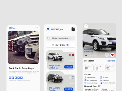 Rental Car UI app design graphic design ui