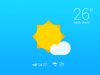 Weather color flat weather widget