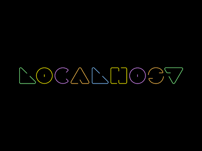 Localhost logo in neon <3 branding colours graphic design logo neon retro