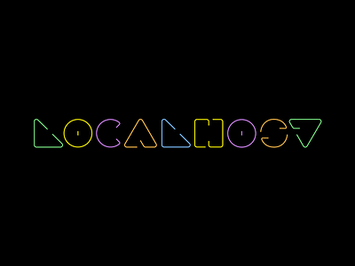 Localhost logo in neon <3