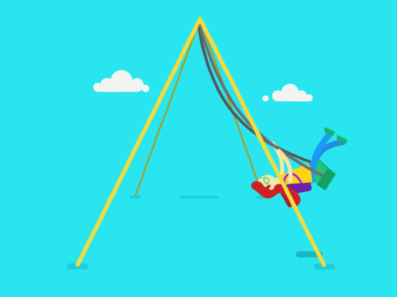 Swing 2d animation gif kids loop playground swing