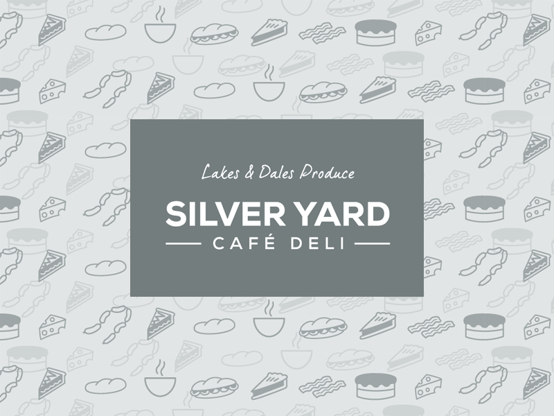 Silver Yard Branding branding cafe deli food icons logo patterns slug and bull