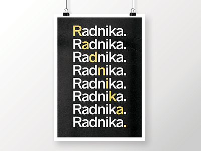 002 - Radnika Repeat. design modernist poster swiss typeface