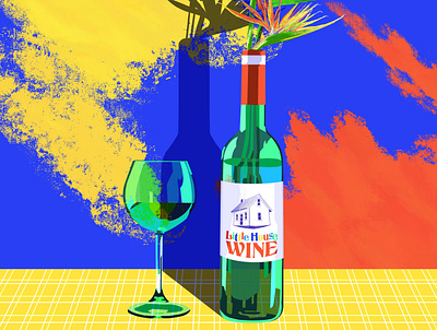 House Wine art design digital illustration editorial art french illustrator illustration illustrator