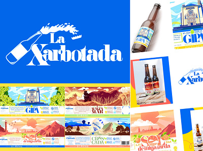 La Xarbotada art branding design digital illustration graphic design label label art label design logo