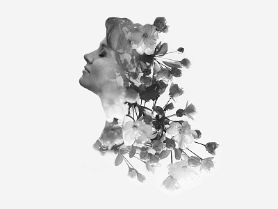 Double Exposure - Mulheres na Fonte double exposure flower women