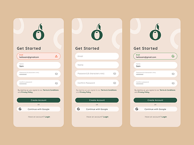 SignUp/Create Account - Mobile UI - Health & Wellness App app branding create account design fitness app graphic design health health app illustration login mobile app mobile ui onboarding signup ui