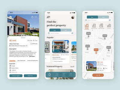 Real Estate Property Investing App - Mobile UI Design app design design graphic design house mobile ui property real estate responsive web app ui