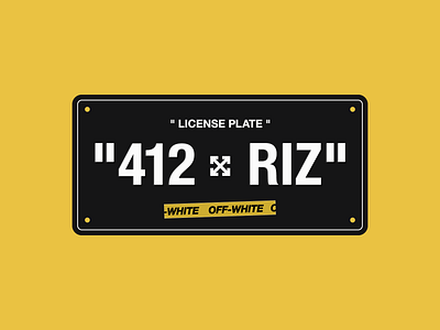 Off-White License Plate concept license license plate minimal off road off white plate quotes