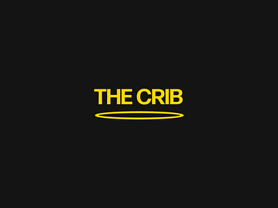 The Crib Logo identity logo ring studio teleport typography vector