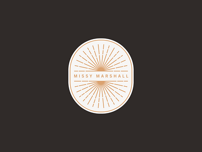 Missy Marshall Badge/Sticker Design branding branding identity creative logo photographer sticker sun typography