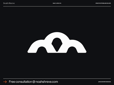 Daily Logo 015 abstract black and white branding identity circular logo minimal