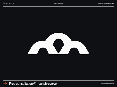 Daily Logo 015 abstract black and white branding identity circular logo minimal