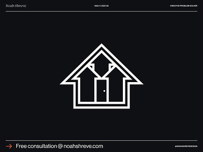 Daily Logo 028 house logo minimal real estate
