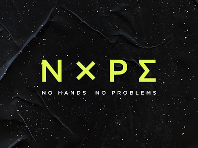 NOPE - No Hands, No Problem band branding customtype illustration illustrator logo logodesign logotype nope photoshop rough sans serif sanserif straight typography