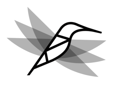 Colibrí de Papel - Paper Hummingbird branding logo vector