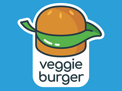Veggie Burger - Brand branding design logo vector