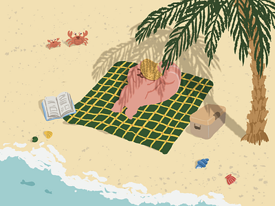 Summer Vibes animal character design illustration summer