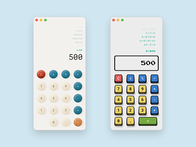 Calculator UI design | Daily UI 004