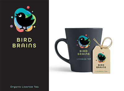 Bird Brains Licorice Tea Logo branding design identity illustration illustrator logo minimal vector