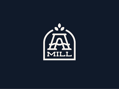 Pillsbury A-Mill appartment condo grain historic letter a line logo logo design logo mark mill minimal minneapolis pillsbury plant water