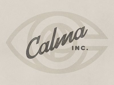 Calma badge ball branding fashion football footy lettering line logo logotype luxury minimal retro script soccer texture