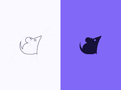 Mouse WIP icon logo mechanical mouse purple wip