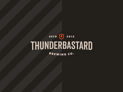 Thunderbastard Brewing badge beer bolt brewery lighting logo thunder