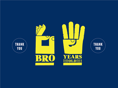 OKAYBRO IS 4! anniversary branding design illustration logo logomark seattle