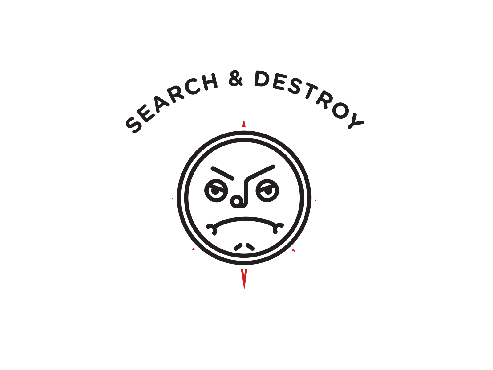 Search & Destroy gif illustration logo punk seattle tattoo vector